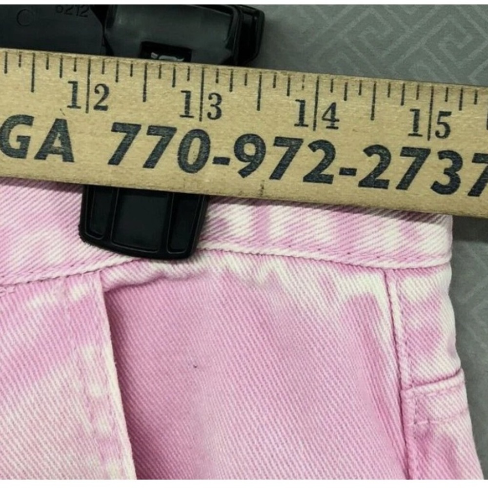 Rue 21 Shine Star Pink Tie Dye High Waist Pleated Jeans Women's Size 11 - Picture 5 of 5